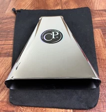 Handheld Cowbell + Bag. Colombian Percussion, Polished Chrome Low Pitch, CP#8