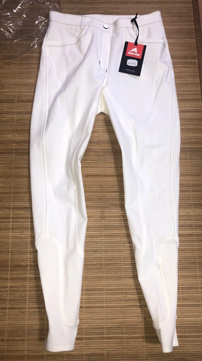 EUROSTAR JUDITH Turnierreithose Damen Vollbesatz GRIP weiß 32 36 NEU %%% UVP159€