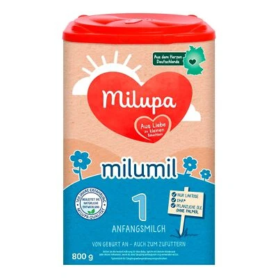 Milupa Milumil 1 Anfangsmilch Babynahrung Pulver Laktose Pflanzliche Öle 800g