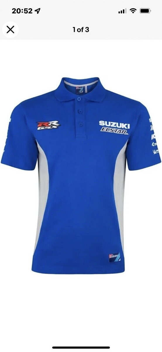 Official Suzuki Ecstar Womens GSX-RR MotoGP Team Polo Shirt SS Ladies Blue  | eBay