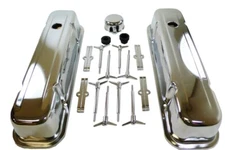 Pontiac V8 301 326 350 455 Chrome Valve Cover Dress Up Kit GTO Trans Am Firebird