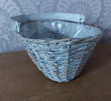 grey basket with handle