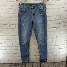 Banana Republic Blue Jeans Womens Sz 6/28 Faded Wash High Rise Skinny