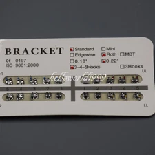 5Pack Dental Orthodontic Brackets Braces Metal Standard Roth 0.22''Slot 345 Hook