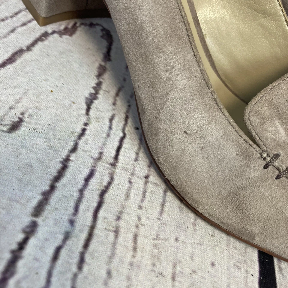 Enzo Angiolini Shoes Women 7M Debbie Pointed Toe Loafer Heel Beige Pink Slip on - Image 2 of 4