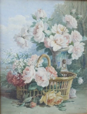 PERRIN Gabriel (actif seconde moitié XIX) Aquarelle. - Photo 1/4