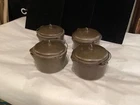 RARE VINTAGE WAGNER WARE SIDNEY -0- CAST IRON POT, LID & HANDLE #1368 NR