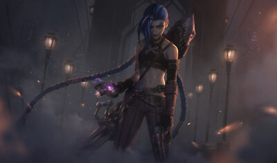 League of Legends bo chen jinx video game art league playmat gaming mat