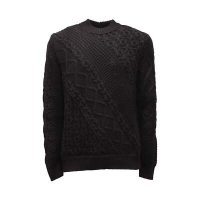 1655AR maglione uomo PAOLO PECORA man wool sweater black UK