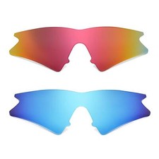 Walleva Two Pairs Polarized Lenses For Oakley M Frame Sweep - Fire Red Ice Blue