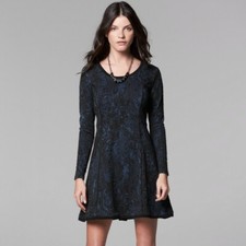NWOT Simply Vera Wang Jacquard Dress - Sz XS -