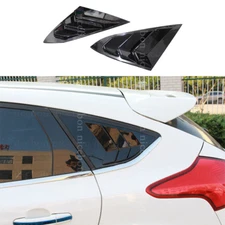 shiny Rear Quarter Panel Window Side Louvers Vent Fit for Ford Focus Hatchback