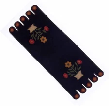 Home Collection by Raghu Blooms Black Table Runner, 18" x 18
