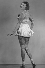 Vintage Tattoo Woman - Betty Broadbent - 1938 - 4 x 6 Photo Print