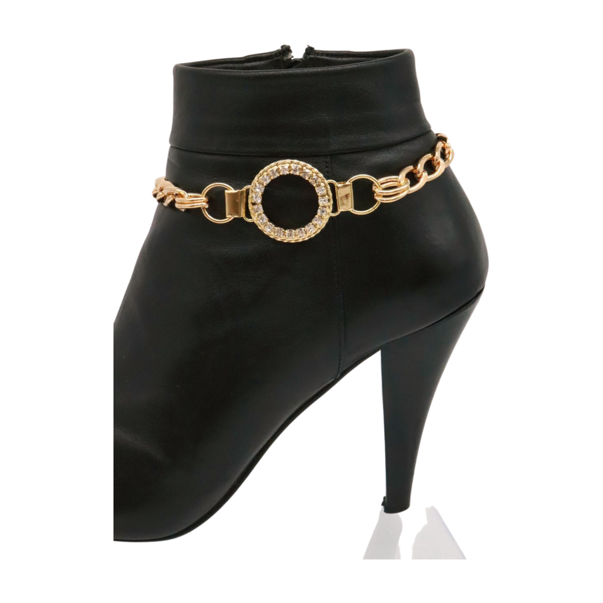 Femme Argent Métal Chaîne Ouest Coffre Bracelet Chaussure Cheville