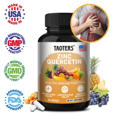Quercetin 1000 mg with Bromelain & Zinc - Natural Immune Support Supplement