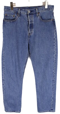 LEVI's 501 Premium Men's Jeans W29/L28 Fade Effect Straight Fit Buttons Denim
