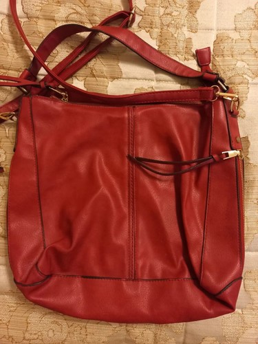 Borsa a tracolla donna in similpelle rossa - Foto 3 di 8