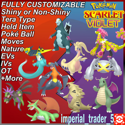 Pokémon Scarlet and Violet   Shiny Pseudo legendary   Bundle 6IV Customizable