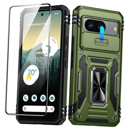 for Google Case, [16 FT Military Grade Drop Protection], Pixel 8 Olive Green