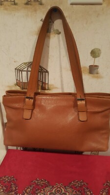 ANTONELLA SMALL BROWN LEATHER HANDBAG. 
