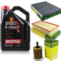 Mann Inspektionspaket 5L Motul 8100 X-Clean 5W-30 FüR Seat Toledo Ii 2.3 V5 Leon