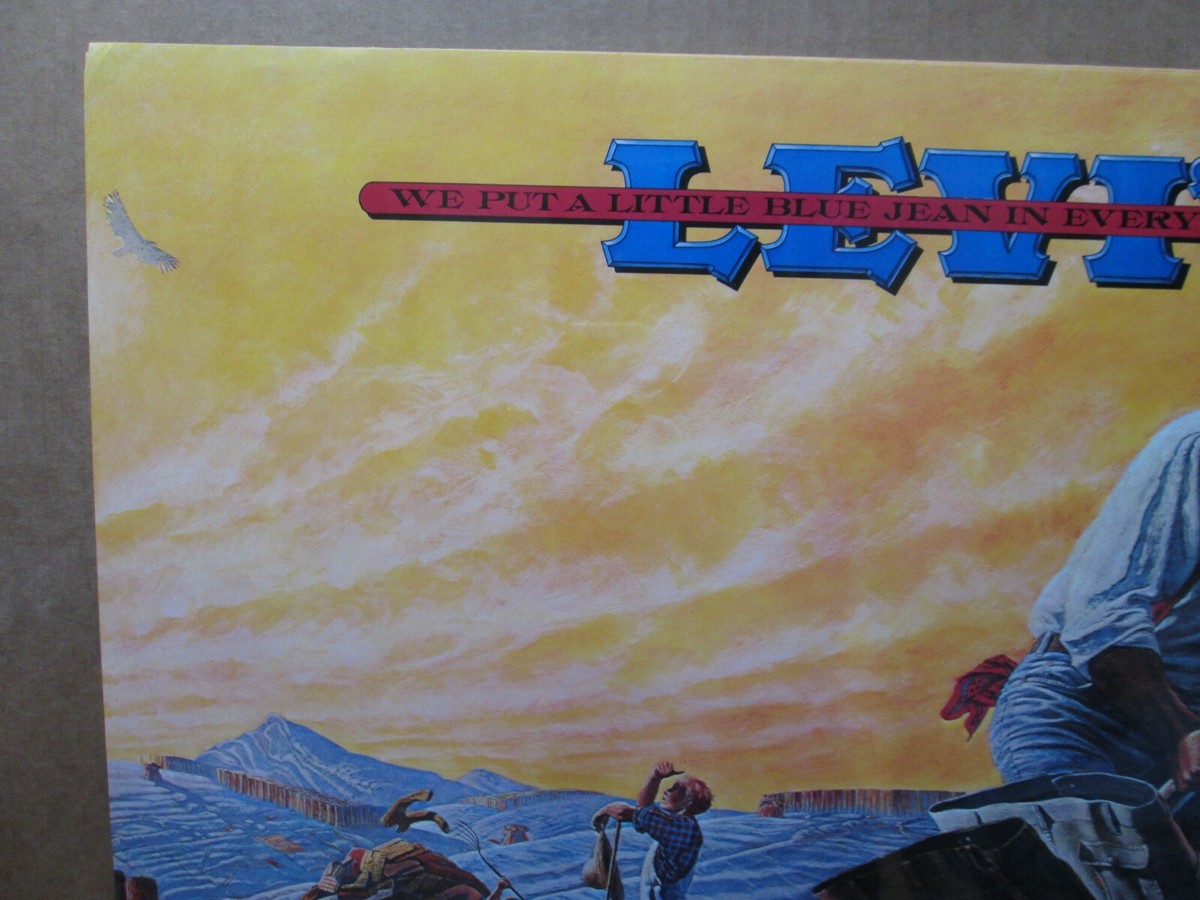 Levi's 501 jeans advertisement 1977 poster denim promo farmer