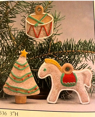 Gingerbread  Christmas Ornaments ~ 2 sided ~ Set of 12 ~ Ceramic Bisque U Paint