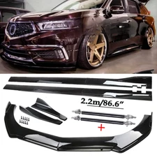 For Acura MDX Front Bumper Lip Spoiler Chin Splitter Body Kits Glossy Black