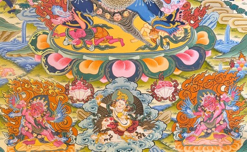 Vajrakilaya Thangka in oro 24k di grandi dimensioni, beato Vajrakilaya Thanka - Foto 3 di 8