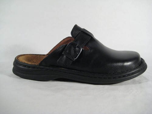 Josef Seibel Men's Clogs Madrid Mule 10122 Black Leather - Picture 9 of 12