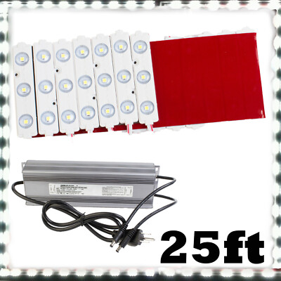 25ft Brightest Storefront LED Light, 24v Window Light + Heavy Duty Power Supply