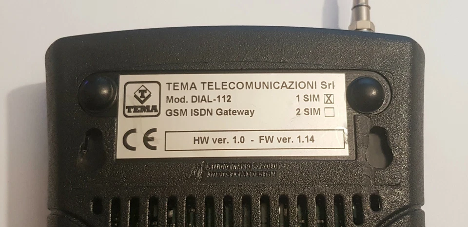 TEMA Telecomunicazioni DIAL-112 GSM Gateway ISDN 1 BRI - Immagine 3 di 4