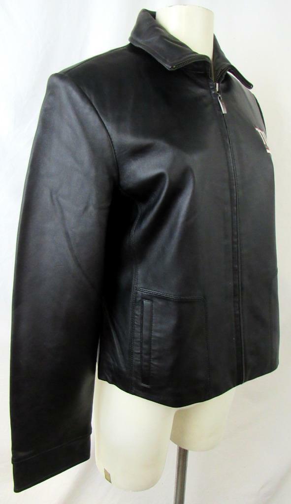 New York Giants Womens Medium Embroidered Full Zip All Leather
