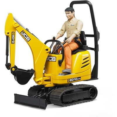 Bruder Spielzeugauto Mikrobagger 8010CTS Bauarbeit Spielfigur Bagger Raupe