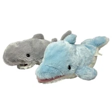 Kellytoy Shark Dolphin Plush Hand Puppet Toy 2011 12 Inch Sea Animals