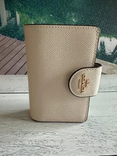 NWT Coach Medium Corner Zip Wallet signature~leather~floral~solid pick one