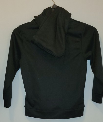 NWT ZELOS BOYS BLACK, SIZE XXS, HOODIE WITH WORLDWIDE DESIGN - Picture 2 of 4