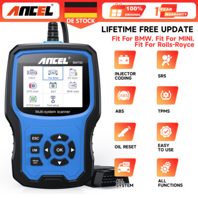 2025 ANCEL BM700 Profi KFZ OBD2 Diagnosegerät Alle System DPF IMMO ABS für BMW