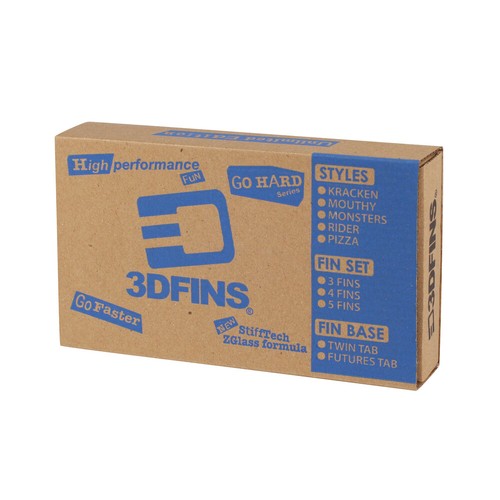 3DFins - Monsters (fits FCS1 base) - Medium - Thruster - Surfboard Fins - New - Picture 5 of 5