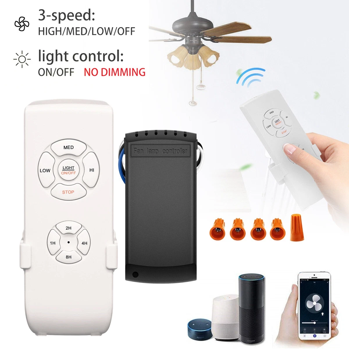 Home Use Universal Fan and Light Wireless Digital Remote Control Switch CE  - China Remote Switch, LED Light Remote Control