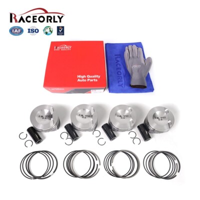 RACEORLY 0.25mm Φ23mm Pistons & Rings Set For VW GTI Audi A4 Q5 2.0L EA888
