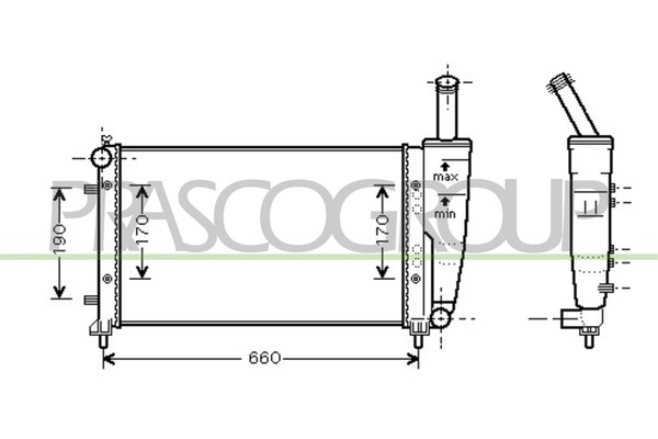 KüHler WasserküHler MotorküHler Passend FüR Fiat Punto 188 1.2 60 188AX 350-image