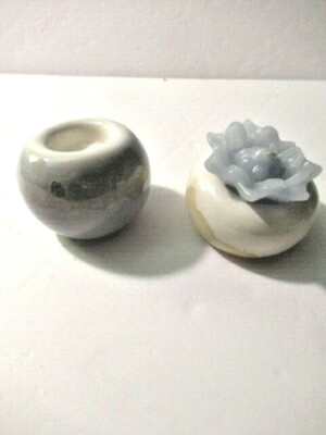 NEW Danish designer Louise Dorph  set /2 ceramic tealight holders A Simple Mess