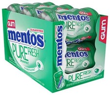 Mentos Pure Fresh Sugar-Free Chewing Gum with Xylitol, Spearmint, 50 Piece Bo...