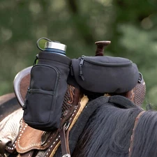 Horse Saddle Pommel Bag & Bottle Holder Set, Horse Tack & Gifts, Equestrian Gift
