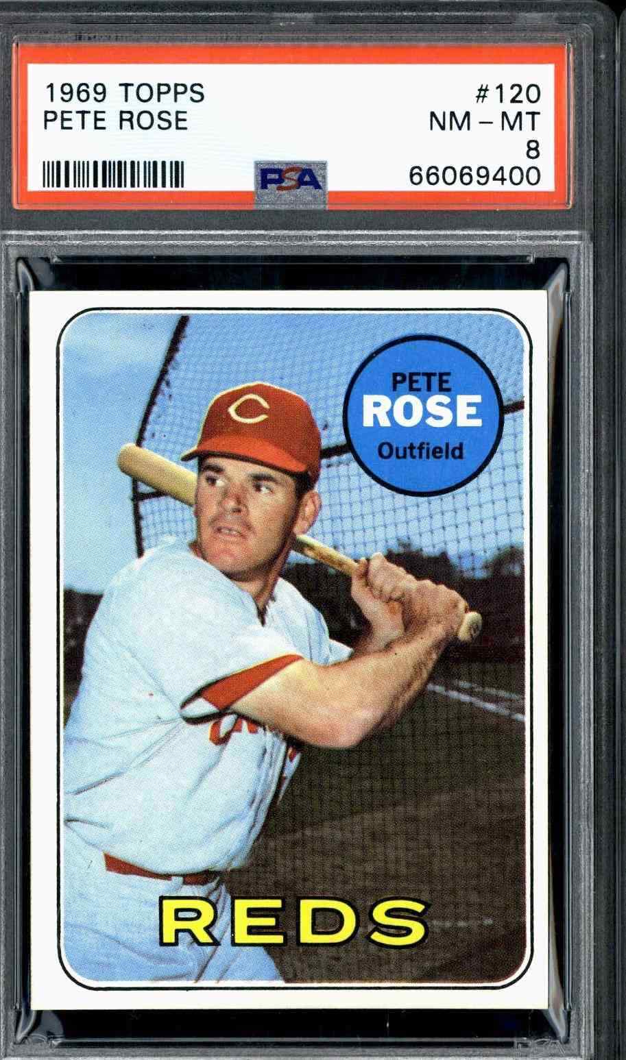 1969 Topps #120 Pete Rose - PSA 8