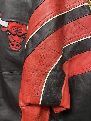 Vintage Chicago Bulls Leather Jacket Size Large Starter NBA | eBay