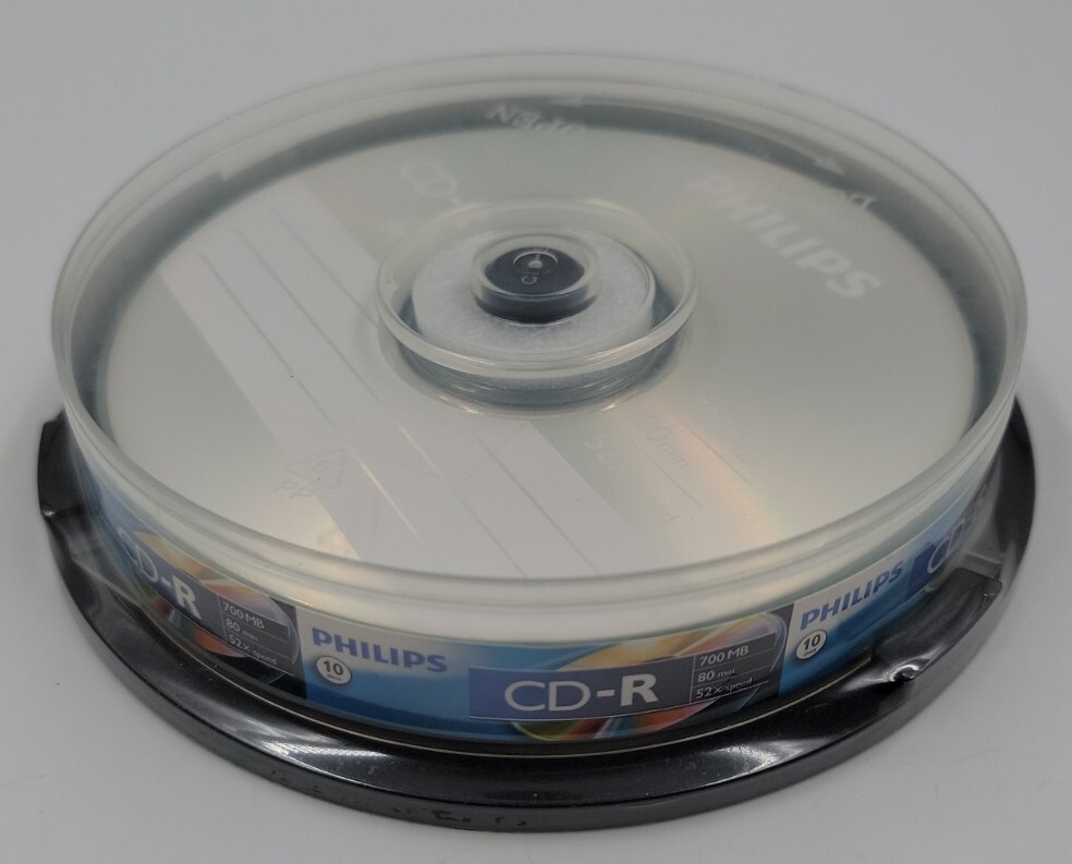 Philips CD-R 10 Pack 700MB 80-Minute 52x Speed/ Brand New Factory