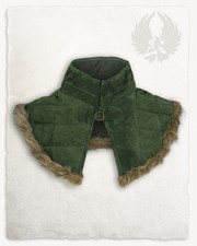 Nimue gefütterter Kragen Wildleder grün